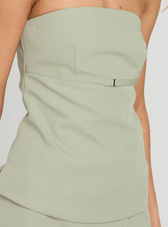 Irresistible Strapless Top Green