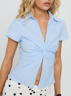 Lover Blues Twist Top Blue