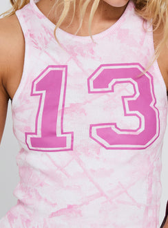 Lucky 13 Graphic Tank Purple