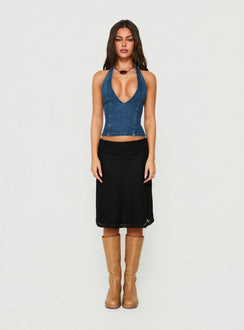 Laicey Lace Midi-Röcke Schwarz