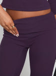 Truth Be Told Straight Leg Pant Purple