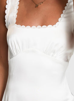 product Princess Polly Dasha Satin Mini Dress White Square Neck 