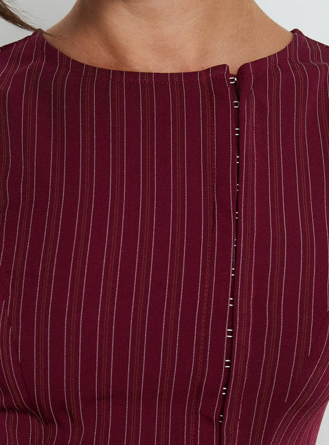 Running Wild Top Burgundy Stripe