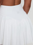 Dynamic Pleat Active Skort White