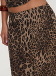 Eleganza Maxi Skirt Leopard