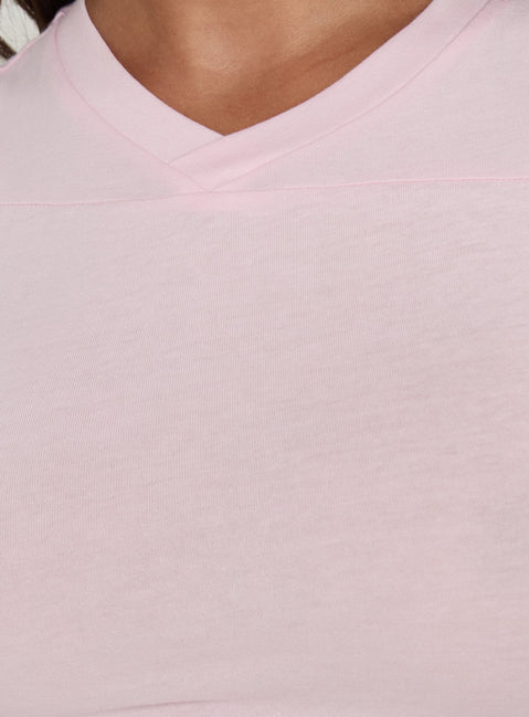 Camrynn High V Boxy Vest Top Pink