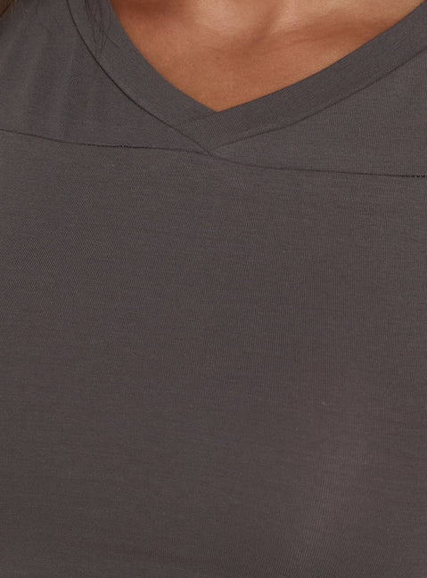 Camrynn High V Boxy Tanktop Schiefergrau
