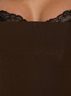 Renaissance Corset Top Chocolate / Black