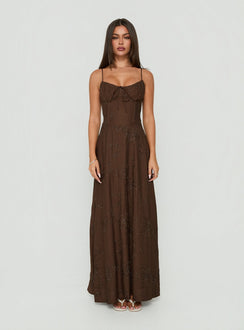 Members Only Maxi Dress Brown