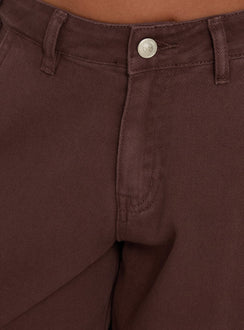 Hudsen Longline Cargo Shorts Washed Brown