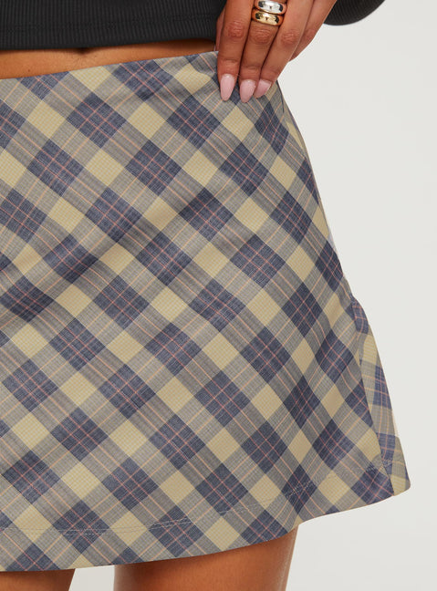 product Princess Polly Fike Mini Skirt Blue Mini Skirts 