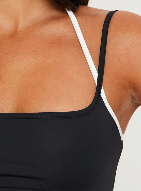 product Princess Polly Sleeveless Square Neck  Premier Layered Tank Top Black