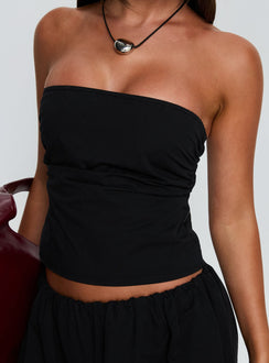 Twilight Strapless Top Noir