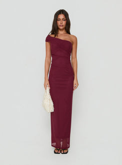 Spritzia One Shoulder Maxi Dress Plum