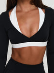 Vitality Long Sleeve Active Crop Black