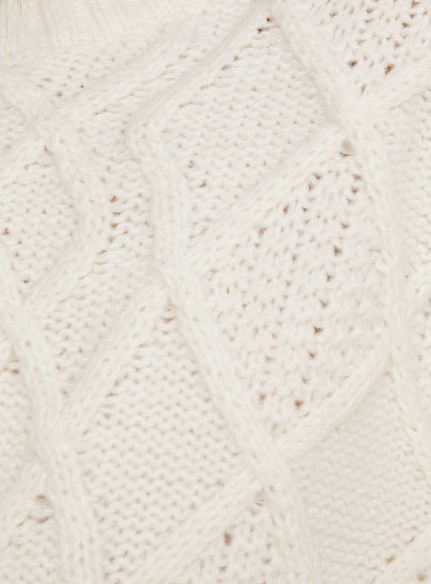 Lewin Cable Knit Sweater Beige Princess Polly  regular 