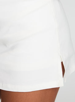 product Princess Polly Cant Sleep Skort White Petite Low Rise Shorts 