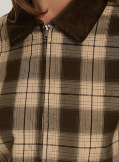 Schnieder Contrast Jacket Brown Check