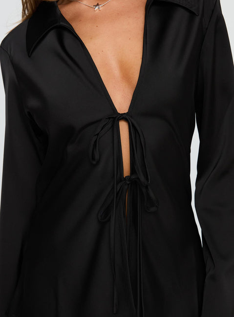 Way Life Goes Long Sleeve Top Black