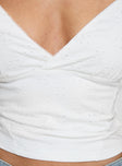 product Princess Polly Plantain Top White Sleeveless V-Neck 