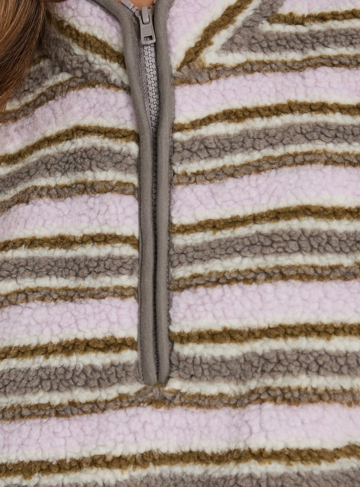 Quinee Polar Fleece Jumper Pink Multi