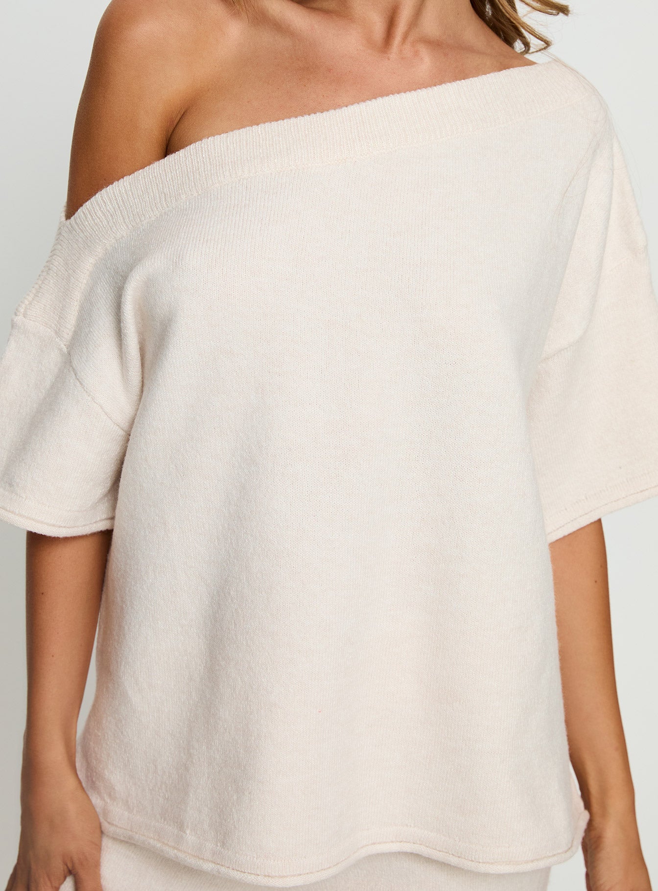 Kourta Off Shoulder Oversized Top Oat