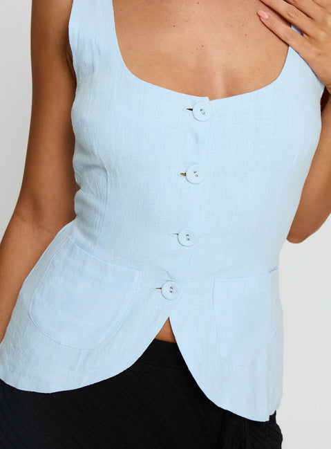 Spirito Vest Top Blue