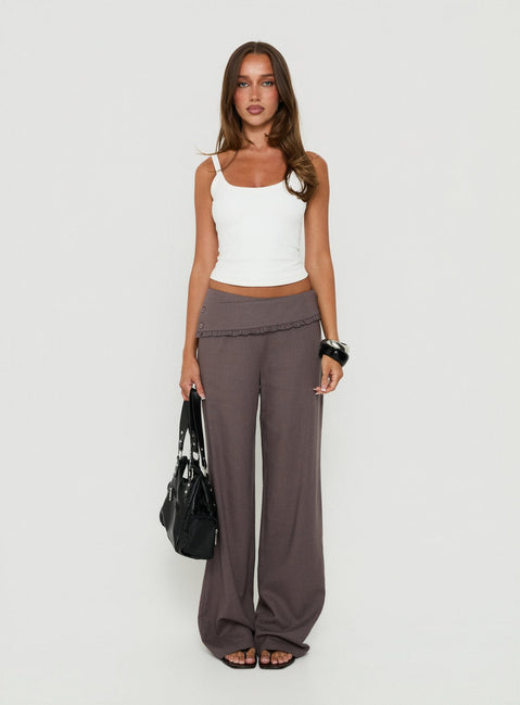 Brea Frill Belted Trousers Iron