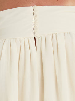 Annikah Off Shoulder Playsuit Cream