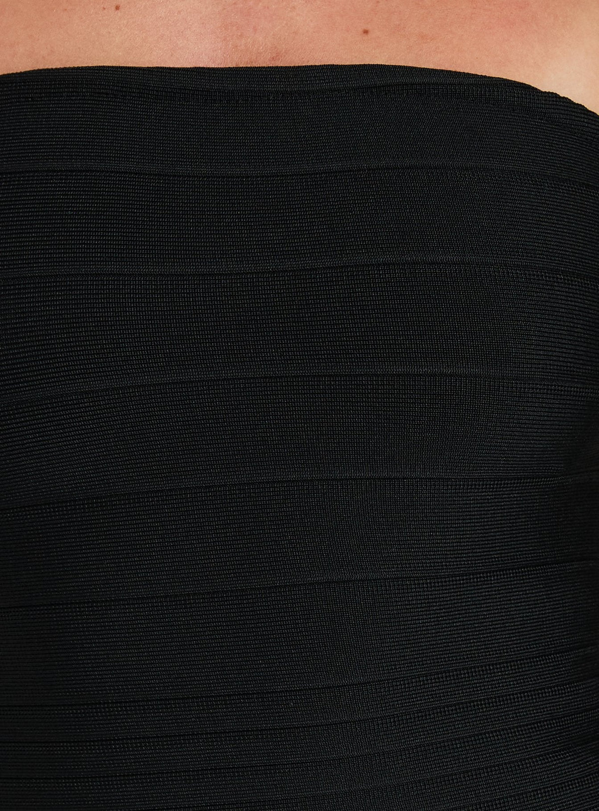 Eastonn Trägerloses Wickelkleid Midi Schwarz