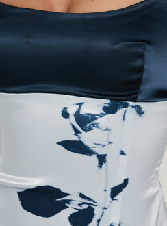 Cecilah Structured Cami Top Blue Floral