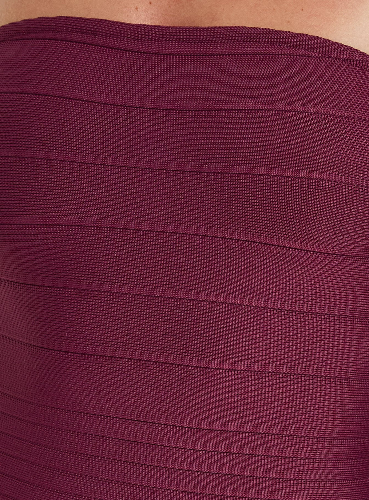 Eastonn Trägerloses Bandage-Midikleid Pflaumenfarben