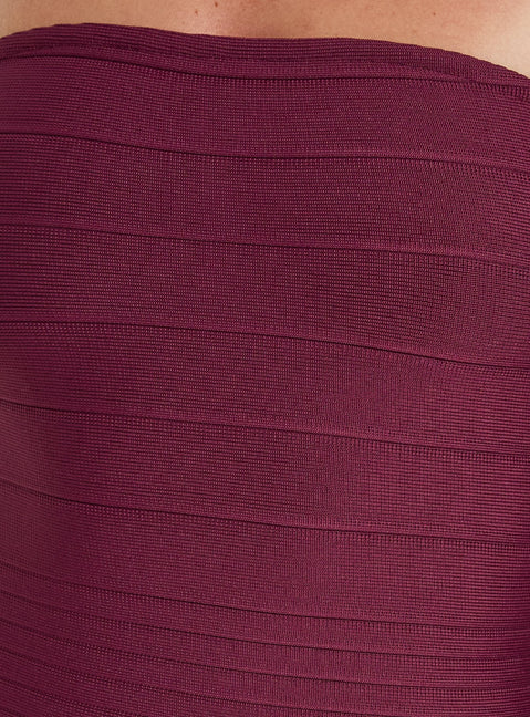 Eastonn Trägerloses Bandage-Midikleid Pflaumenfarben