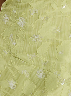 Elorra trägerloses Minikleid Grün