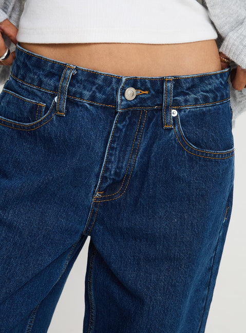 product Princess Polly Shima Low Rise Slouch Jeans Mid Wash Mid Rise 