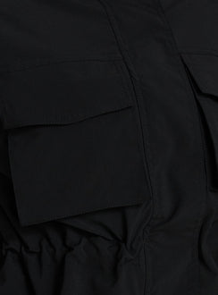 Annisa Funnel Neck Jacket Black