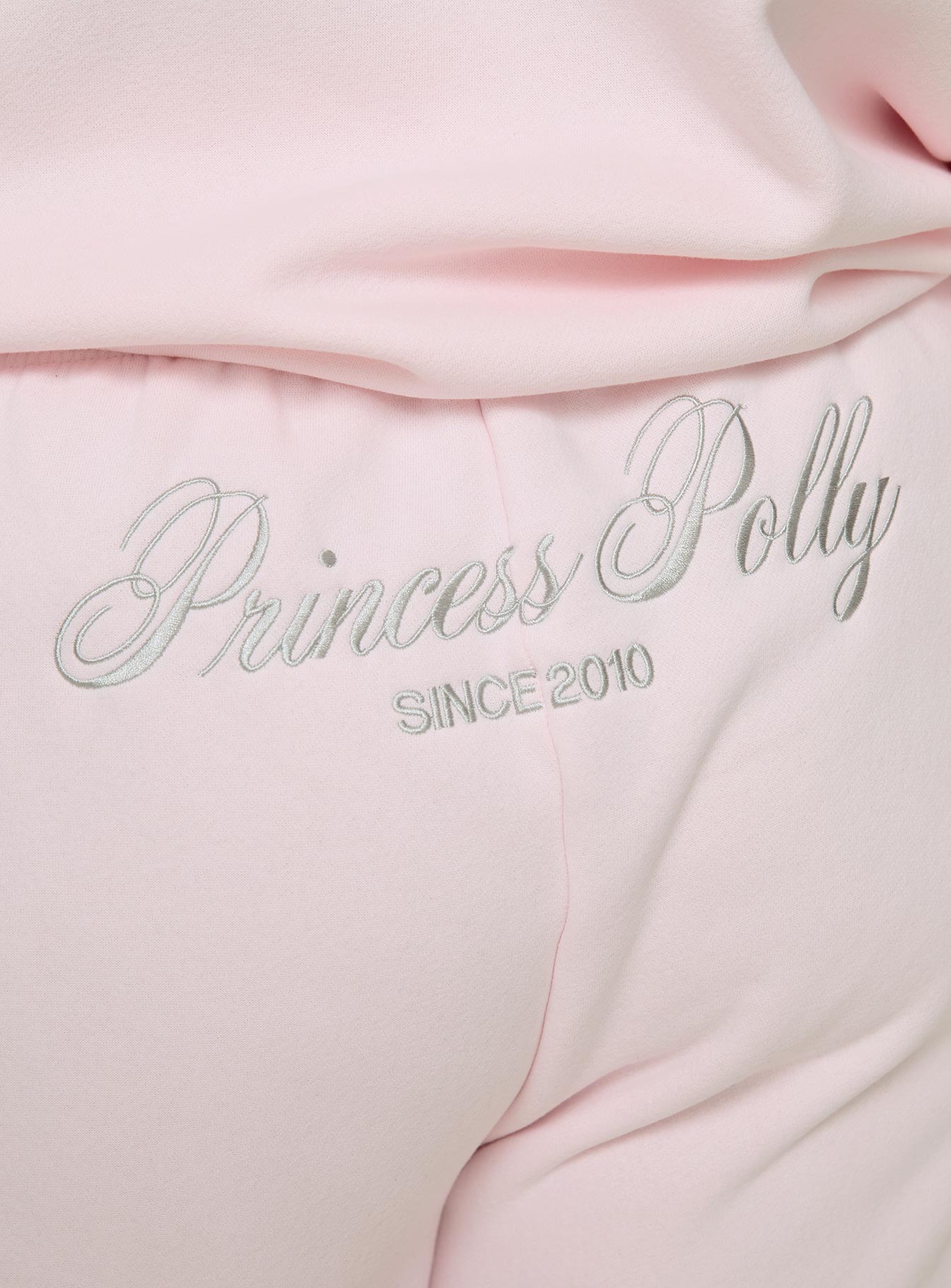product Princess Polly Princess Polly Track Pants Script Baby Pink / Grey Curve 