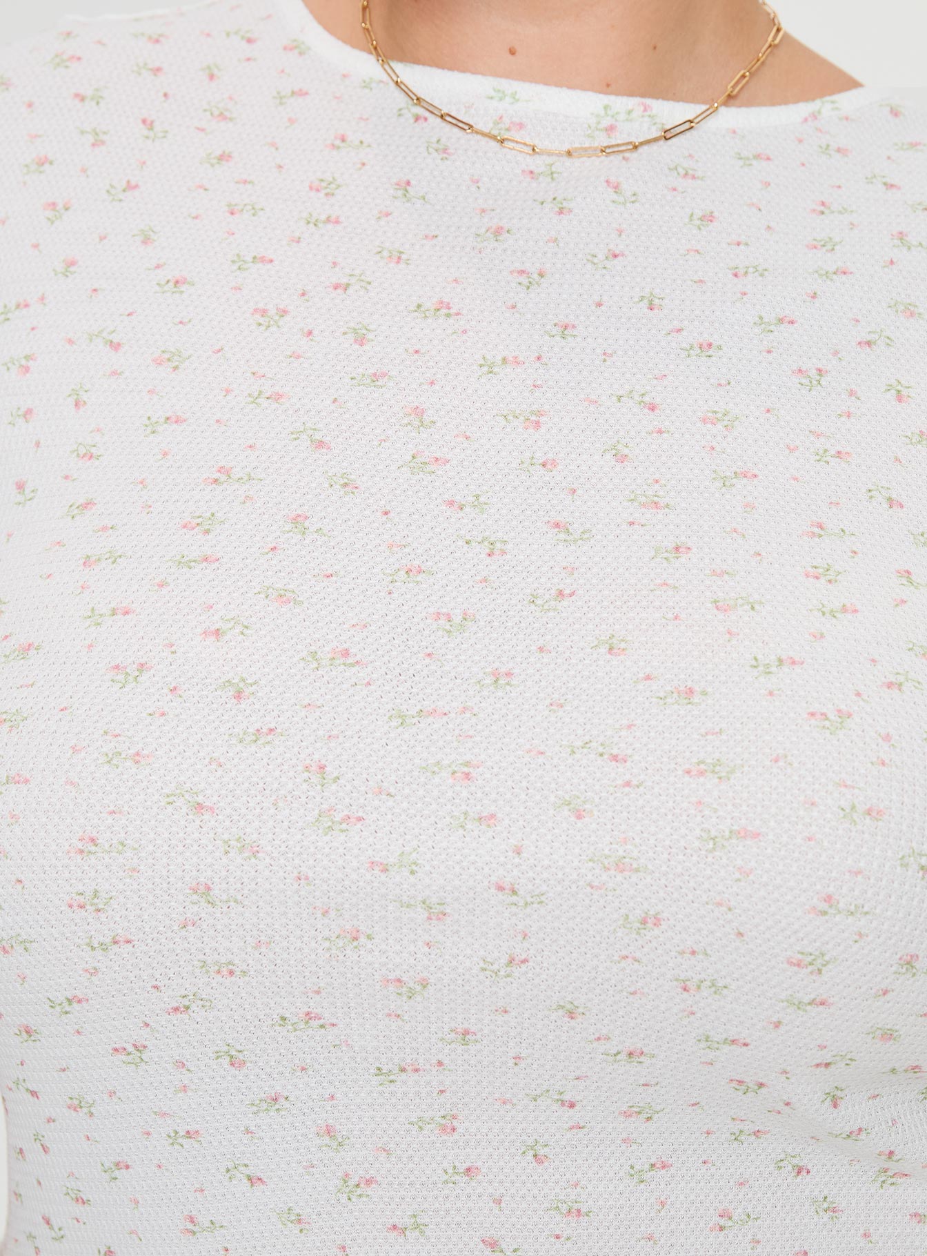 product Princess Polly Patton Mini Dress White Floral Curve Crew Neck 