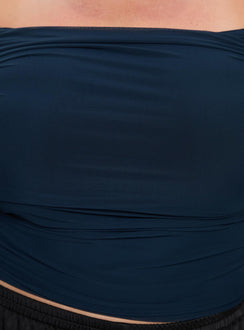 product Princess Polly Moreno Off The Shoulder Top Navy Curve Full Sleeves straight 