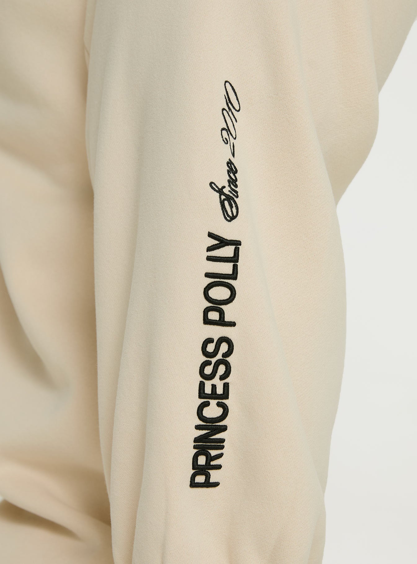 product Princess Polly Princess Polly Track Pants Block / Cursive Text Stone Curve High Waisted Pants 