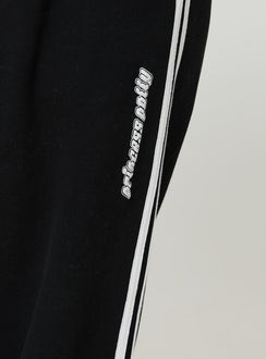 product Princess Polly Princess Polly Track Pants Stripe Black / White Curve High Waisted Pants 