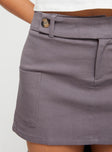 Brinnley Mini Skirt Grey