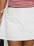 product Princess Polly Gigi Wrap Skort White Petite High Waisted Shorts 