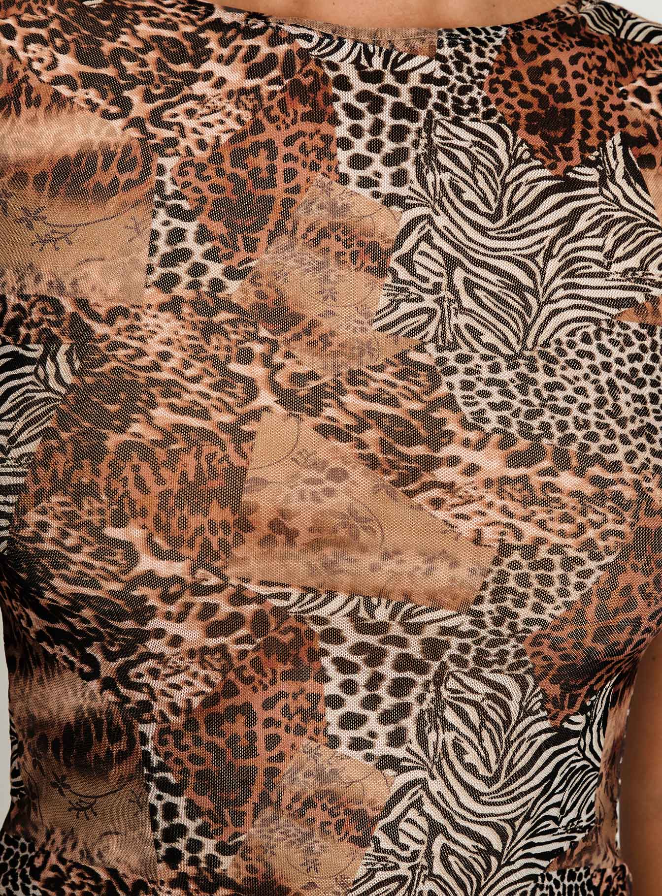 product Princess Polly Tied In Short Sleeve Top Leopard Short Sleeves Crew Neck 