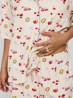 Sweet Things Button Down Sleep Set Multi