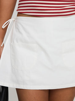 product Princess Polly Gigi Wrap Skort White Tall High Waisted Shorts 