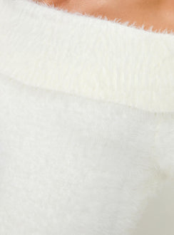 product Princess Polly Buchen Sweater Dress White Asymmetric Neckline 