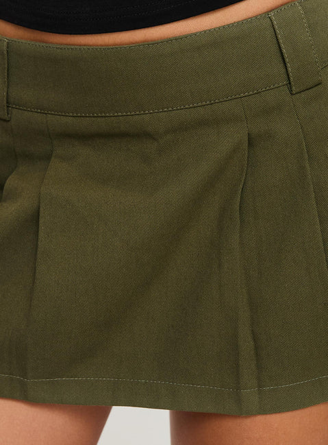product Princess Polly Leon Cargo Mini Skirt Olive Mini Skirts 