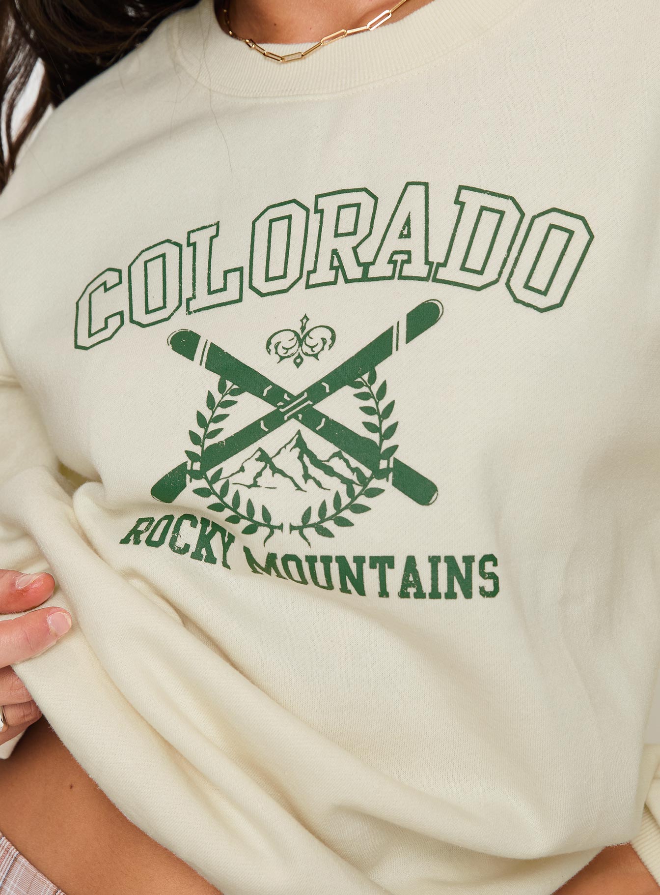 product Princess Polly Rocky Crew Neck Sweatshirt Cream regular 