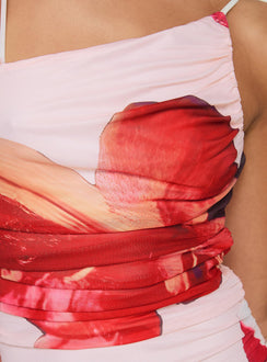 product Princess Polly Simeon Maxi Dress Floral Multi Asymmetric Neckline 